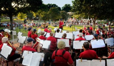 Plano Community Band has a number of summer concerts at Haggard Park, including its patriotic concert in July. (Courtesy Visit Plano)