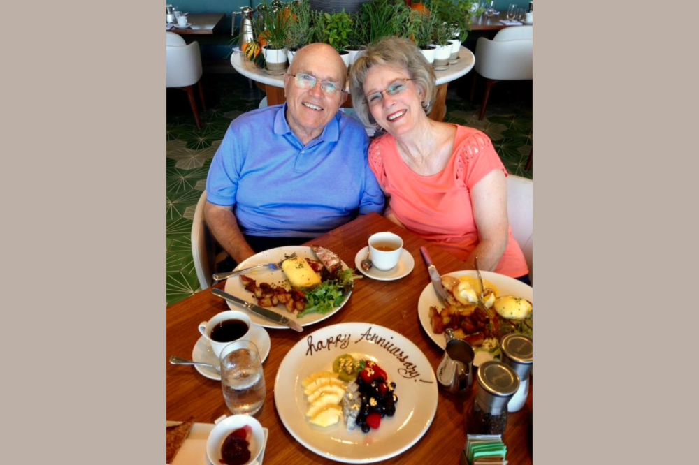 Linda and Eddie Come smiling