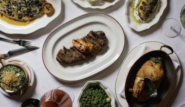 The steakhouse serves up a 16-ounce ribeye ($84) and a 14-ounce New York strip ($76). (Courtesy Justin Cook)