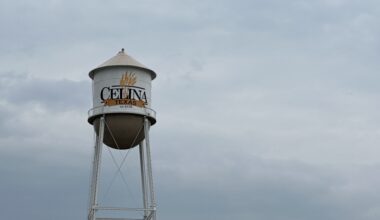 The Celina water tower.