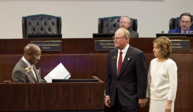 Schulmeister taking an oath of office