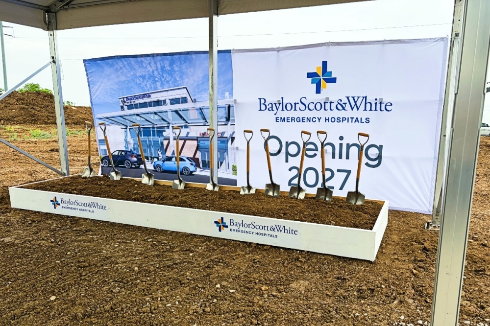 A groundbreaking ceremony was held for the Baylor Scott & White Champions Circle location in Fort Worth. The new ER should be complete in 2027. (Cody Thorn/Community Impact)
