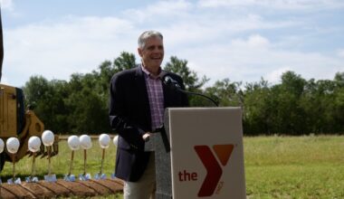 City Manager David Morgan congratulated the city and its partners on the beginning of the project at a May 29 ceremony. (Gracie Warhurst/Community Impact)