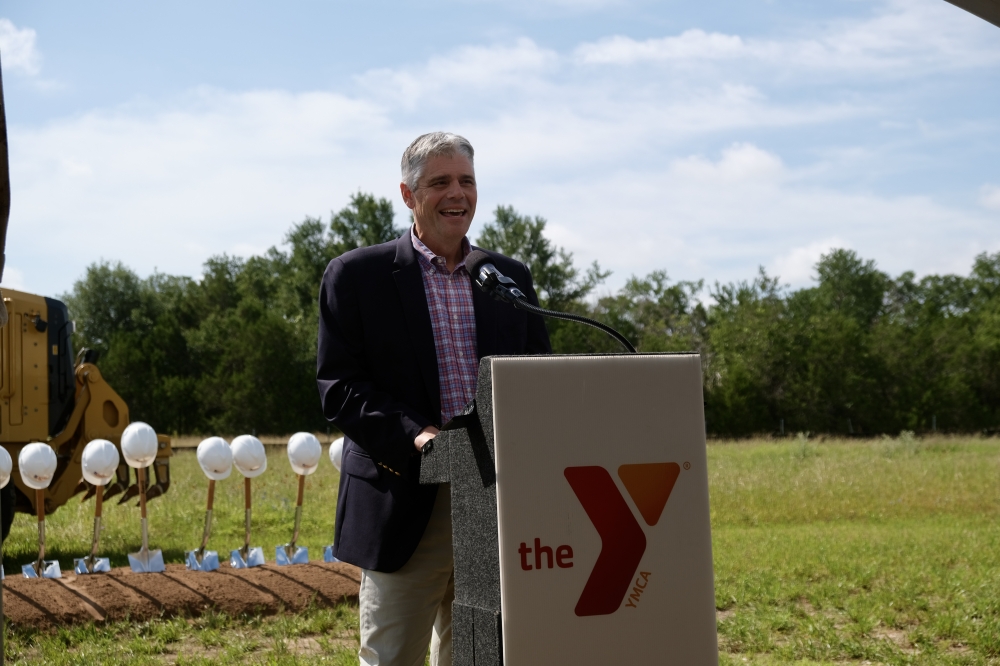 City Manager David Morgan congratulated the city and its partners on the beginning of the project at a May 29 ceremony. (Gracie Warhurst/Community Impact)