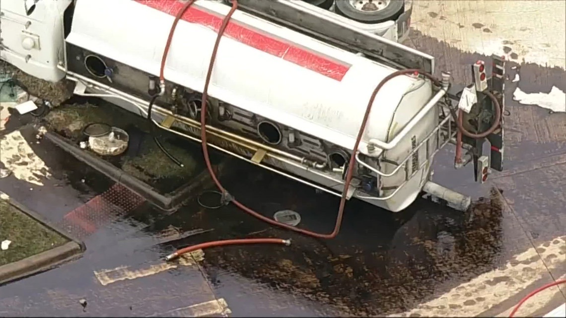 Road closures in Plano as crews continue to clean up oil spill from Friday crash
