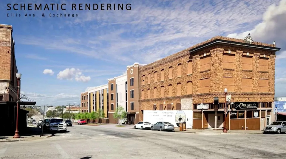 A new parking garage is planned for the Fort Worth Stockyards, adding roughly 246 parking spaces to the district. (Fort Worth Planning Commission )