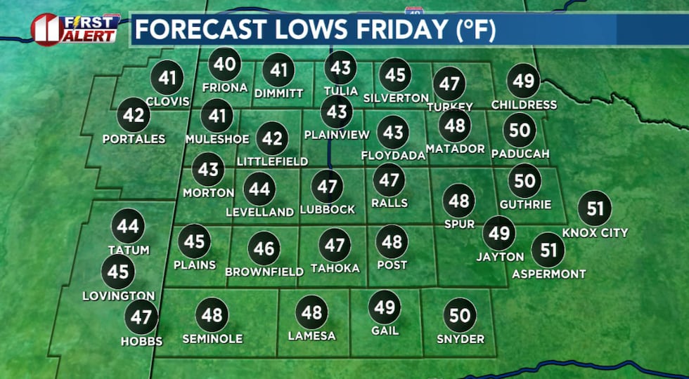 A very chilly start to Friday.