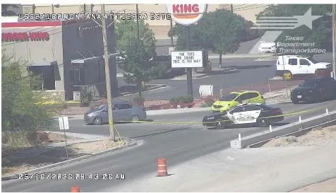 Traffic camera photo of the scene of the crash. Photo courtesy of TxDOT.