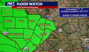 Austin weather: Severe thunderstorm watch issued for parts of Central Texas