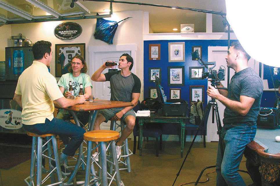 The cast and crew of ‘Port A’ filmed a scene at Stingray’s Tap House and Grill in May 2025. Free screenings of two movies filmed here will be shown Saturday. South Jetty photo