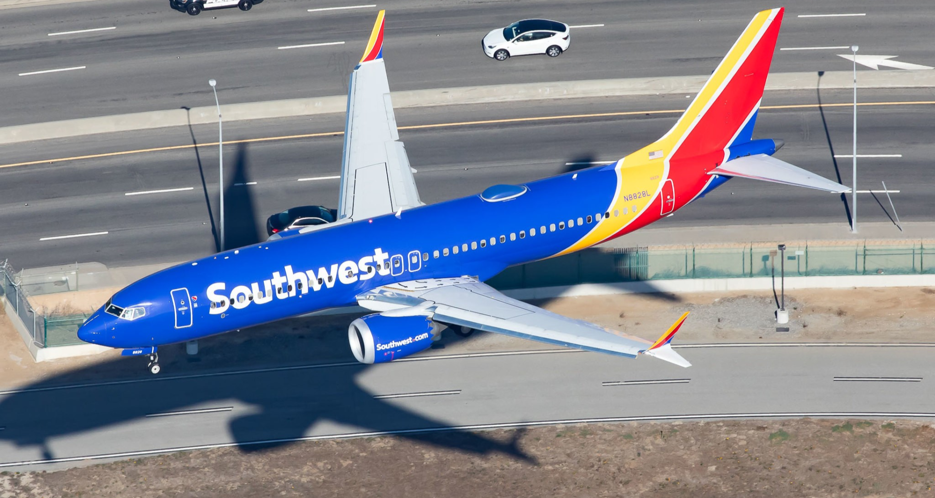 Southwest Airlines Boeing 737 MAX Top View 2