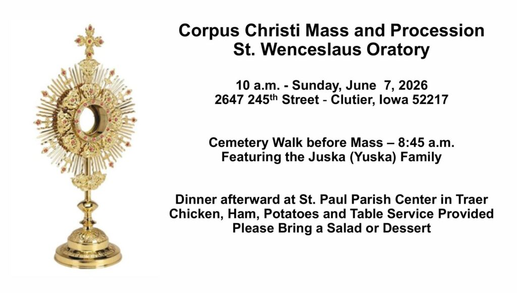 St. Wenceslaus to celebrate Feast of Corpus Christi June 7 | News, Sports, Jobs