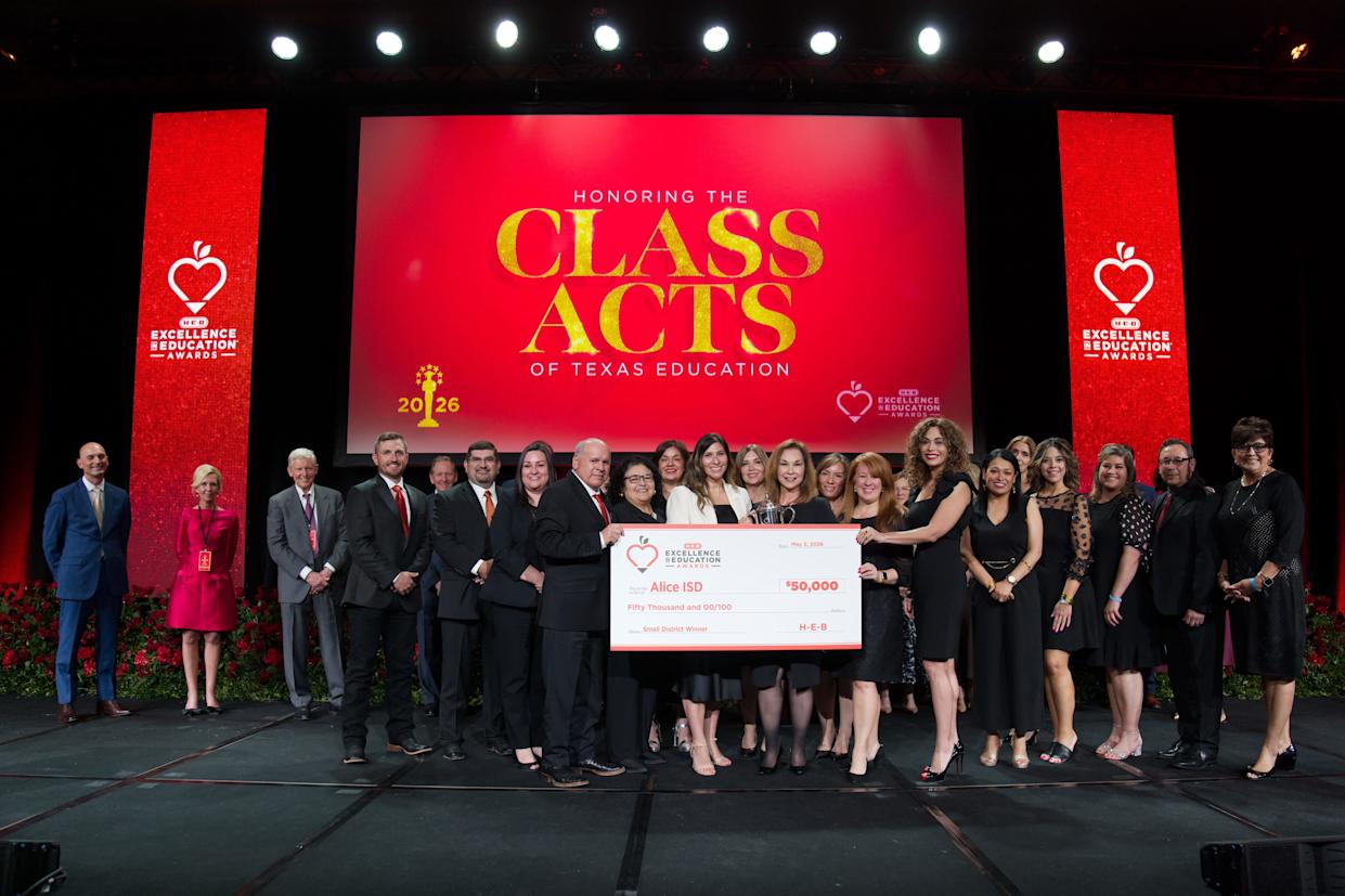 The Alice Independent School District was named small school district of the year at the 2026 H-E-B Excellence in Education awards.