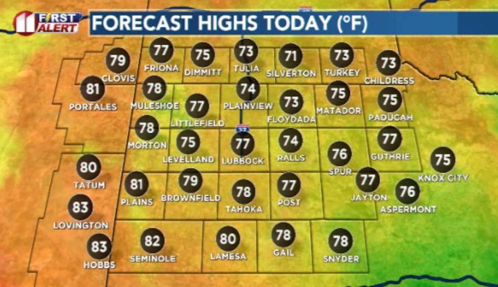 Pleasant and balmy with chances of rain later today
