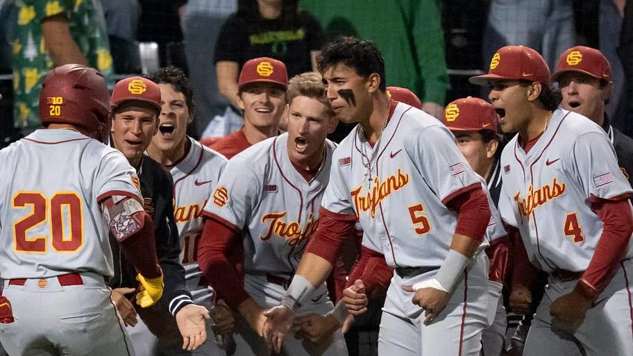 USC Trojans Isaac Cadena Andy Stankiewicz Oregon Ducks Big Ten NCAA Baseball Playoffs Super Regional Texas A&M Grant Govel