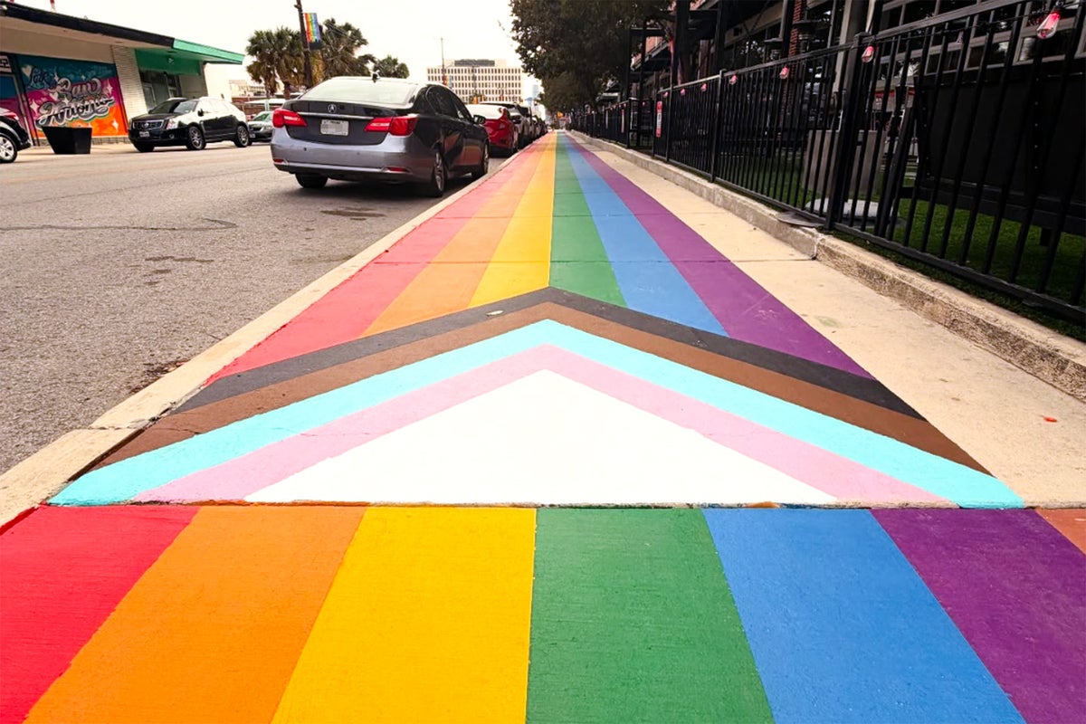 Texas banned rainbow-painted crosswalks – but locals found a workaround to restore the LGBTQ Pride symbol