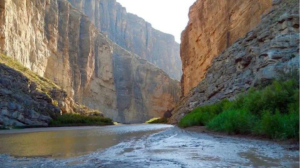 The Rio Grande slices the 1,500-foot-high walls of the Santa Elena Canyon in Big Bend National Park. (Contributed by Ann Wildemuth, Austin American-Statesman)