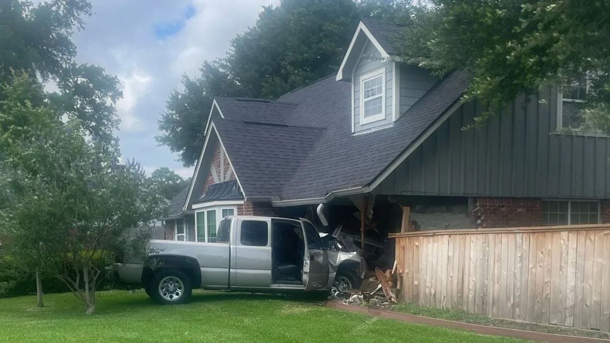 Texas Family Shocked as Fleeing Stolen Truck Crashes Into Their Dining Room