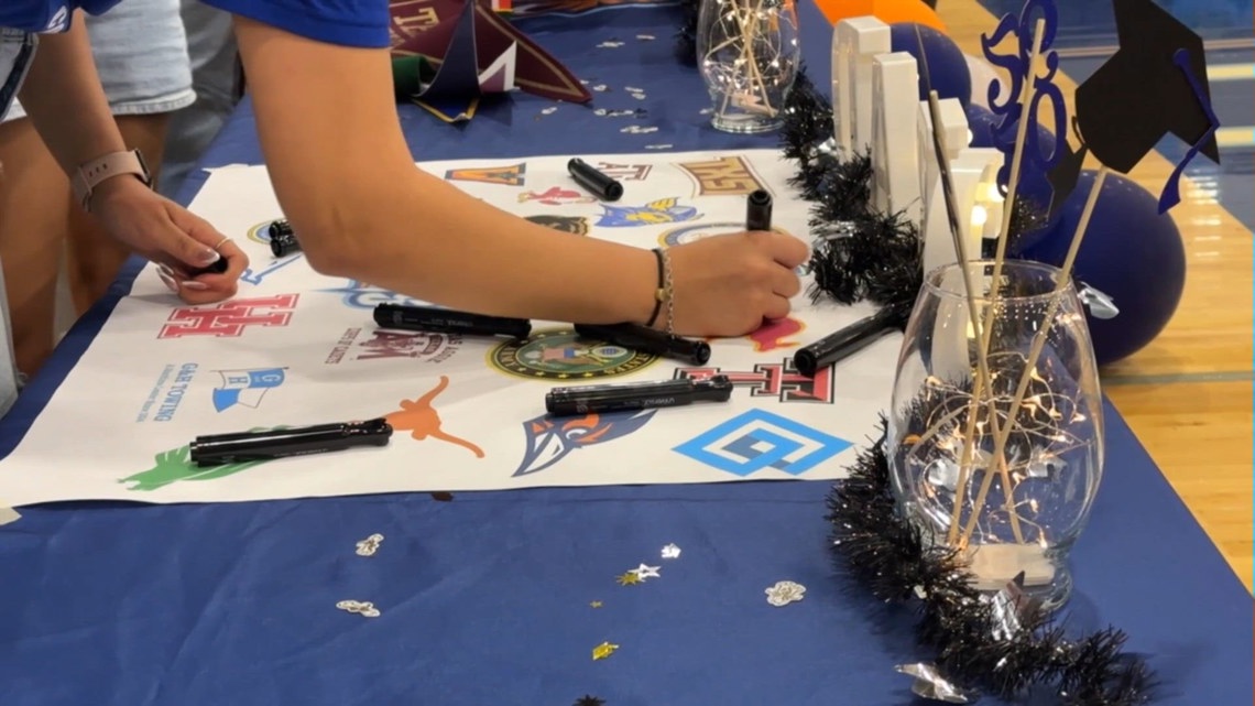 Carroll High School seniors celebrate "Decision Day"