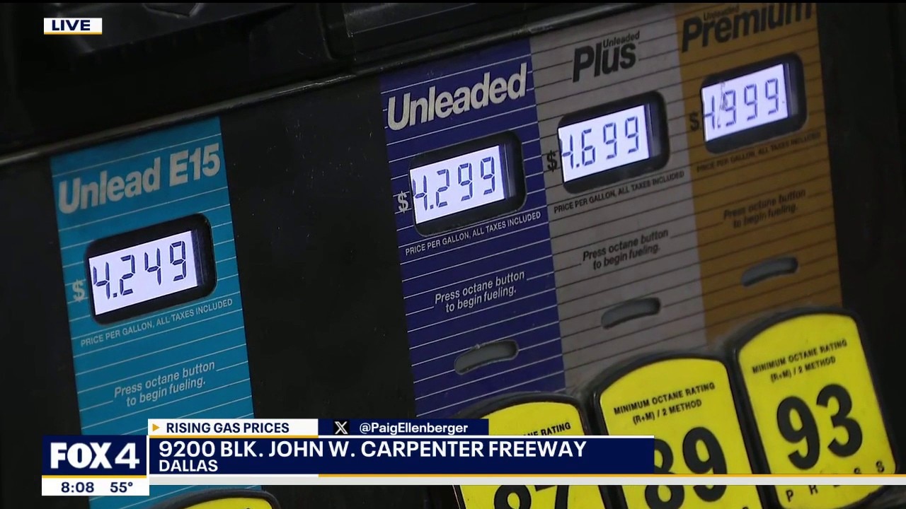 Gas prices reach $4 in DFW area as Iran war continues