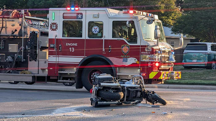 Motorcyclist hospitalized after crash on South Side, San Antonio Fire Department says
