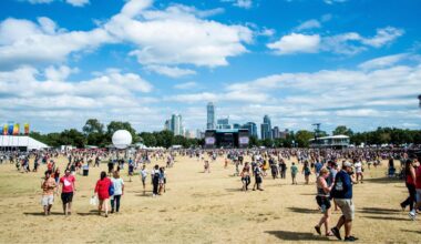 Festival goers seen on day one of the Austin City Limits Music Festival's second weekend on Friday, Oct. 12, 2018, in Austin, Texas. (Photo by Amy Harris/Invision/AP)
