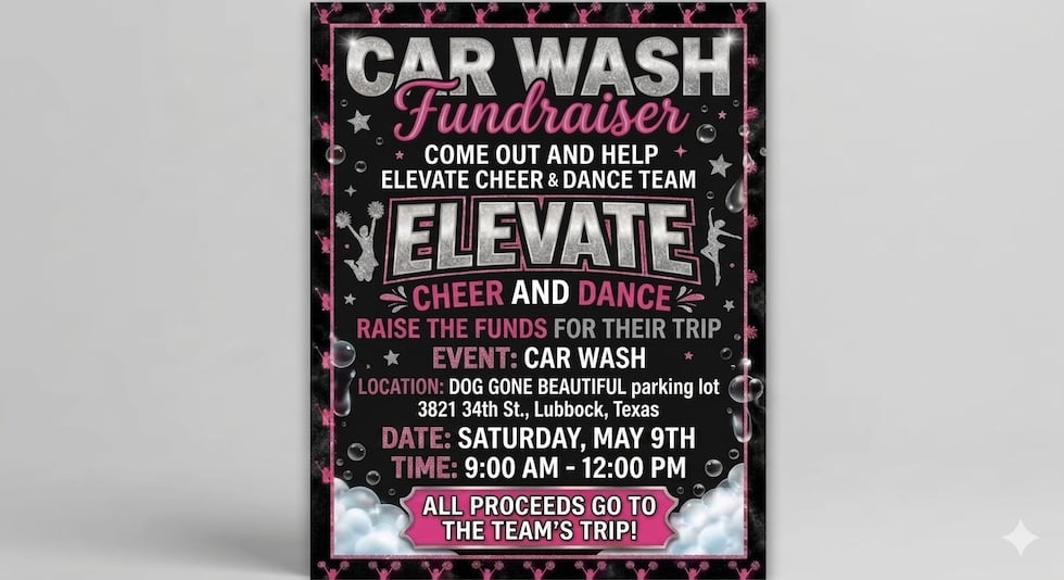 Elevate is hosting a car wash fundraiser Saturday from 9 a.m. to noon at Dog Gone Beautiful...