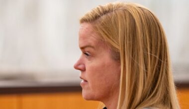 Camp director Mary Liz Eastland is questioned during a hearing on a suit against Camp Mystic in the 459th State District Court in Austin on April 14, 2026. (Mikayla Compton/Austin American-Statesman via AP, File)