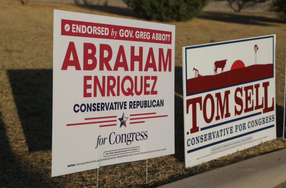 Abraham Enriquez Tom Sell Campaign Signs