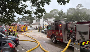 Multi-agency response at north Harris County apartment fire, residents evacuated