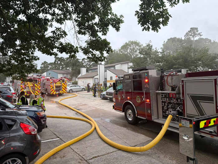 Multi-agency response at north Harris County apartment fire, residents evacuated
