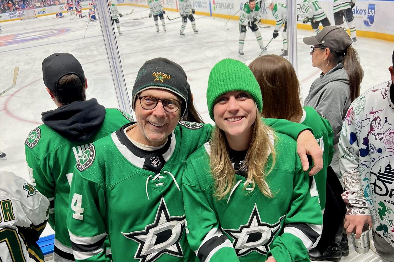 bill Rossell of Lakewood Landing at a Dallas Stars game.
