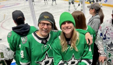 bill Rossell of Lakewood Landing at a Dallas Stars game.