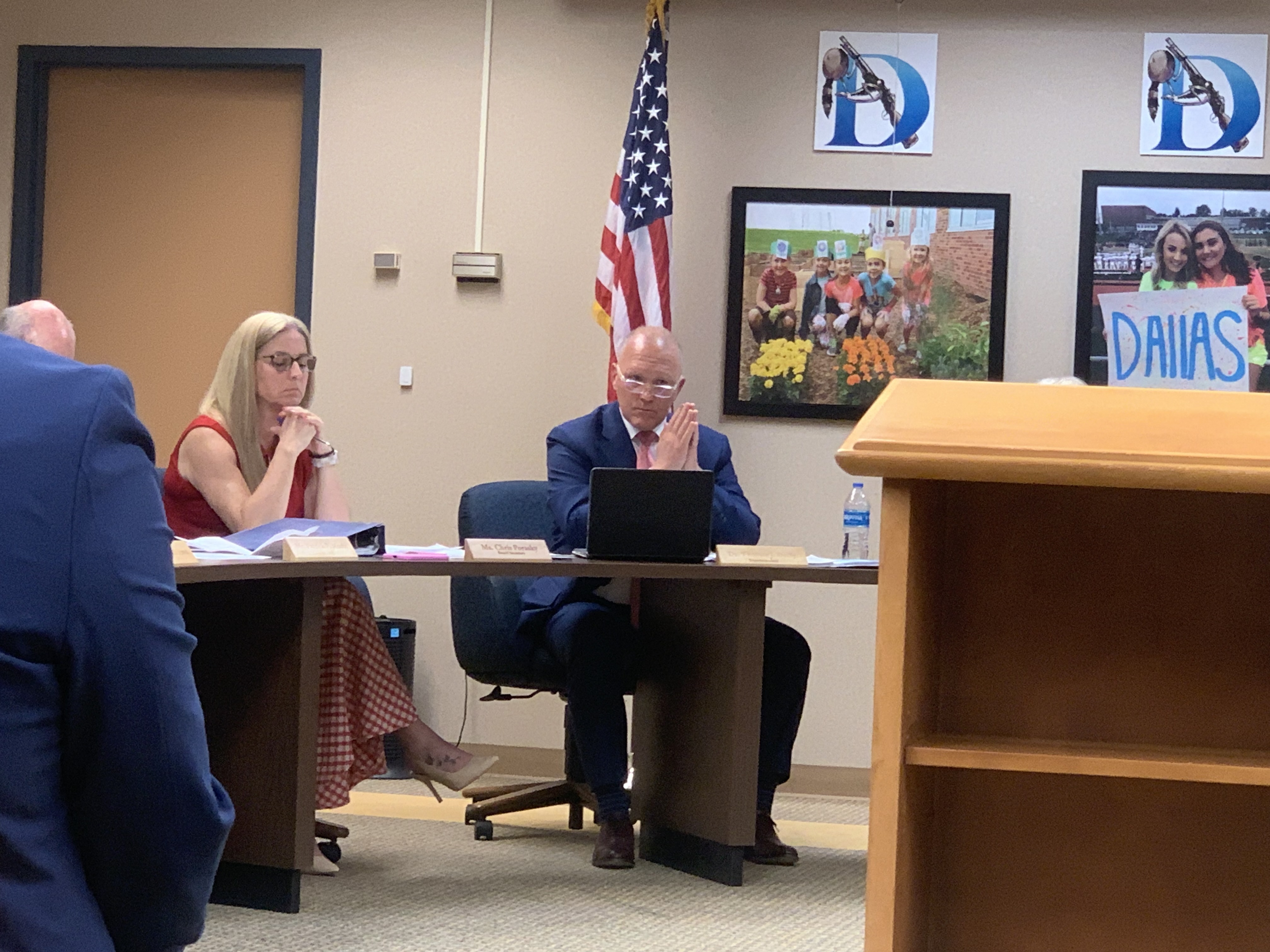 Dallas Superintendent Thomas Duffy at the school board meeting May...