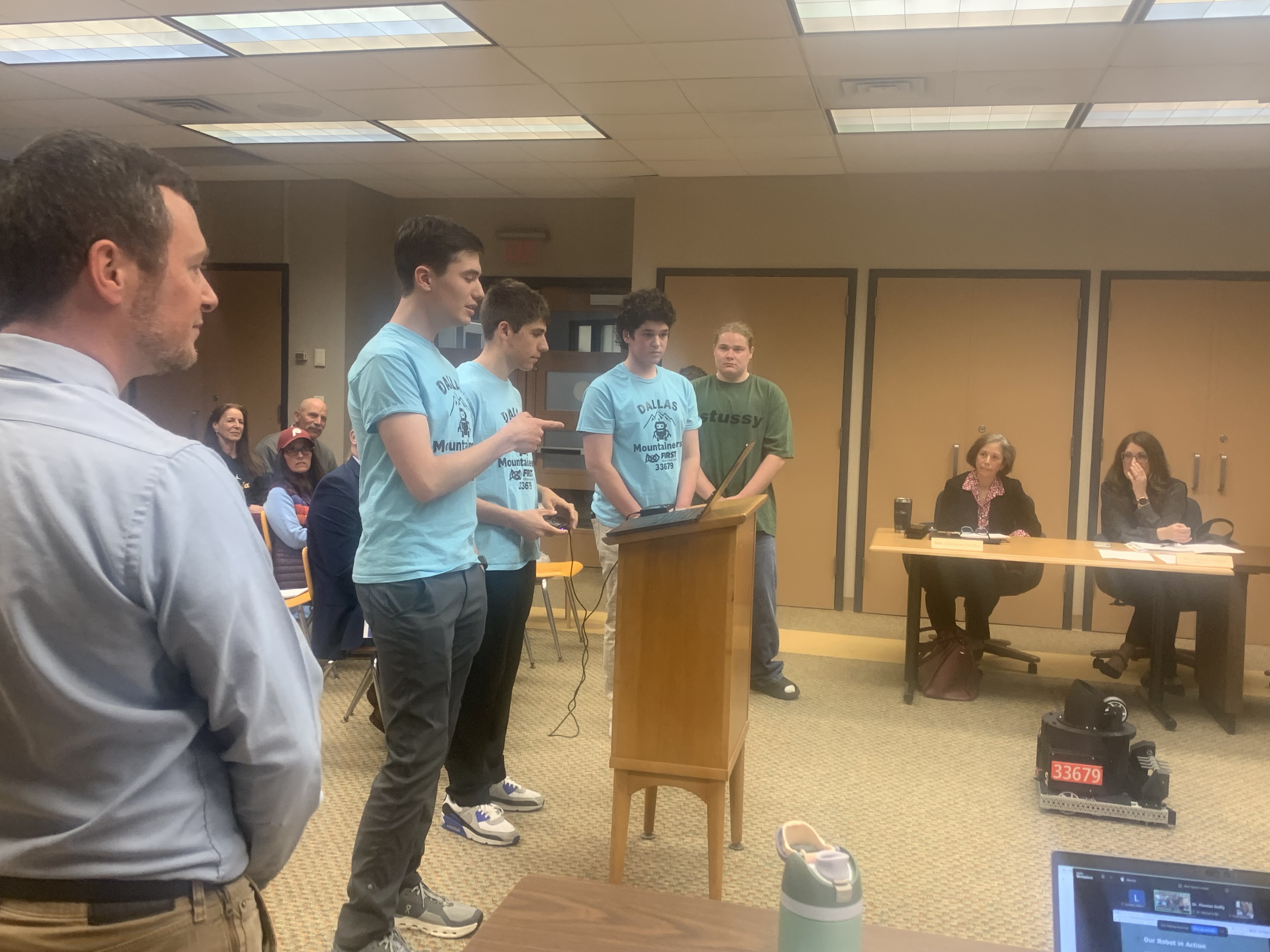 The Mountaineers robotics team offer a technical demonstration of their...