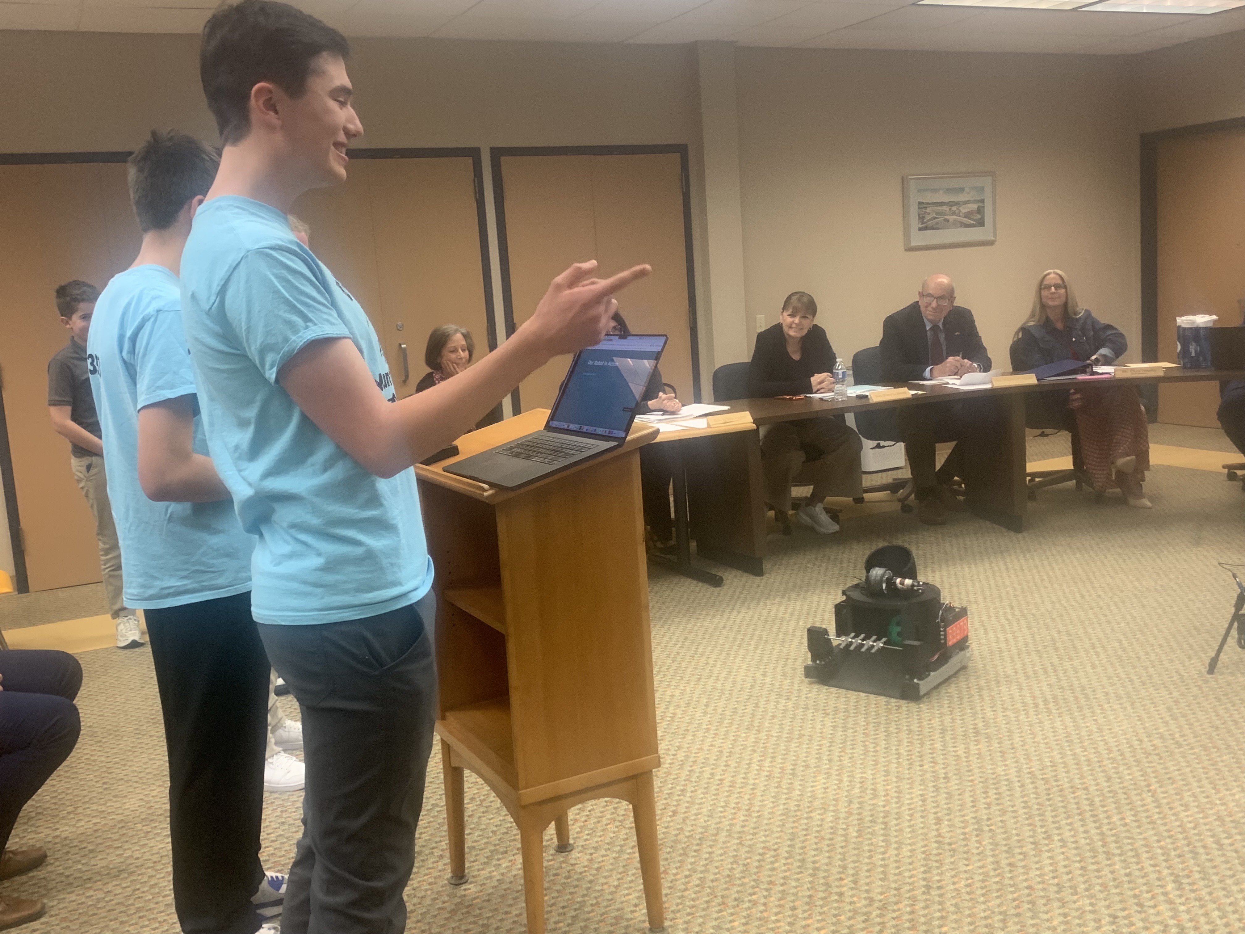 The Mountaineers robotics team offer a technical demonstration of their...
