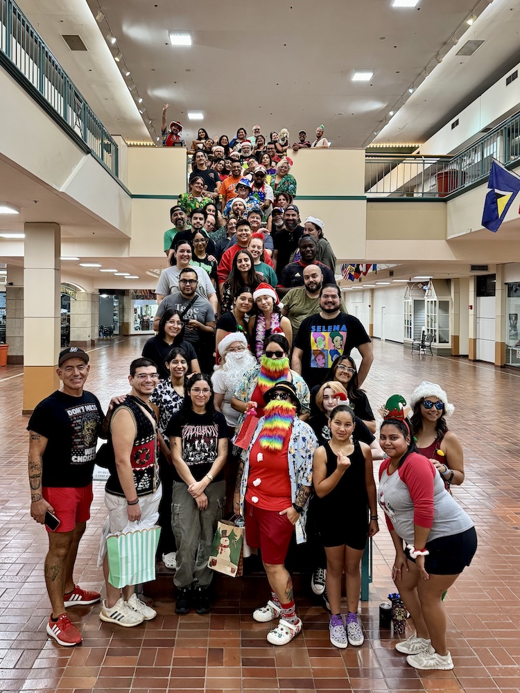 The group staged this Christmas in July mall walk at Wonderland of the Americas. 