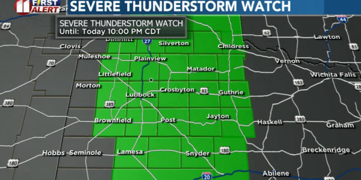 9:20 PM UPDATE: Severe Thunderstorm Watch expires soon