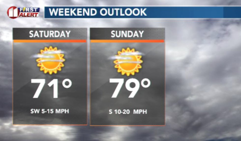 A balmy, pleasant and sunny weekend is in store