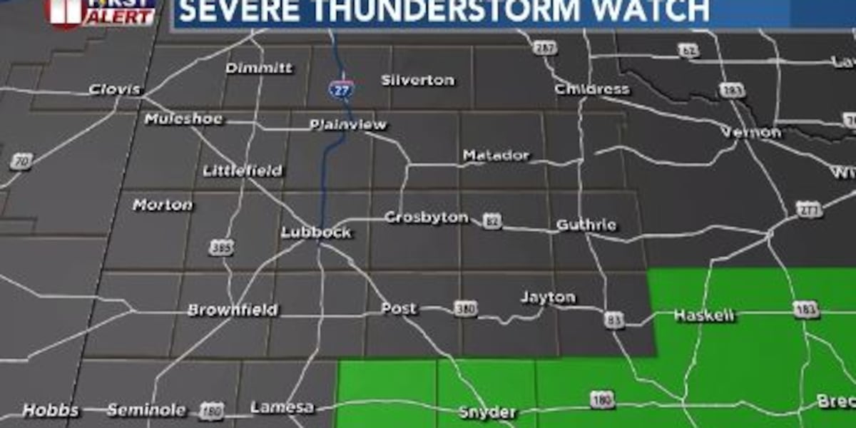 Storms moving out of the South Plains Sunday evening