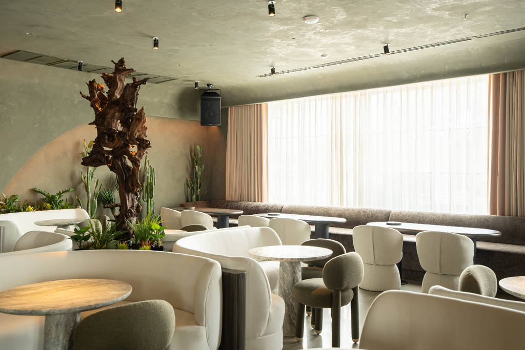 Image shows the natural light-filled interior of IIII in Houston. 