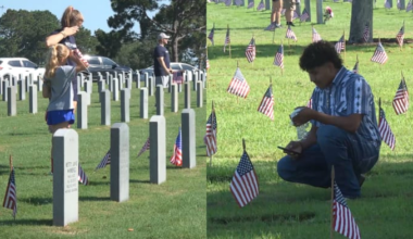 Local volunteer groups hosts flag planting at Houston National Cemetery ahead of Memorial Day