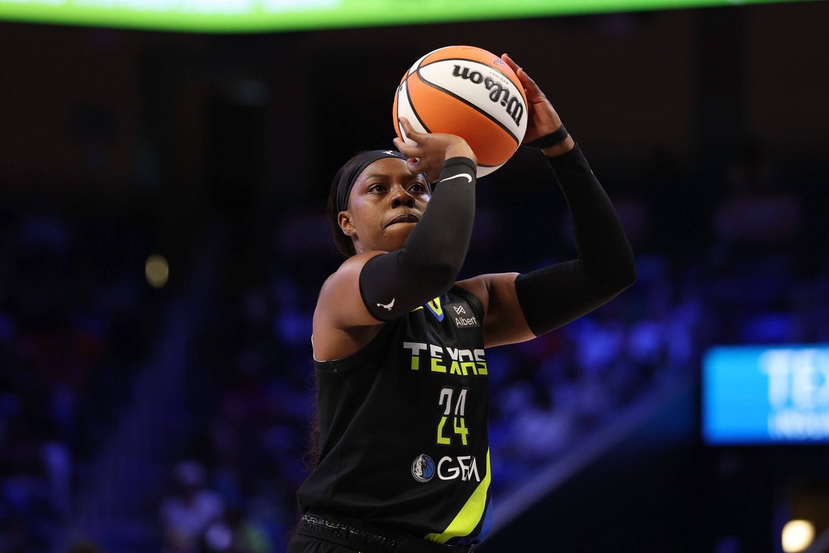 Battery case against Dallas Wings guard Arike Ogunbowale closed