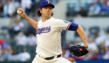 ARLINGTON, TEXAS - APRIL 06: Jacob Degrom #48 of the Texas Rangers delivers a pitch against the Seattle Mariners in the first inning at Globe Life Field on April 06, 2026 in Arlington, Texas. (Photo by Richard Rodriguez/Getty Images)