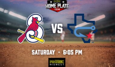 The Springfield Cardinals face the Corpus Christi Hooks live on Matrix Midwest this Saturday
