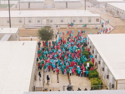 Protesta en el centro de detención de Dilley, Texas, el 24 de enero.