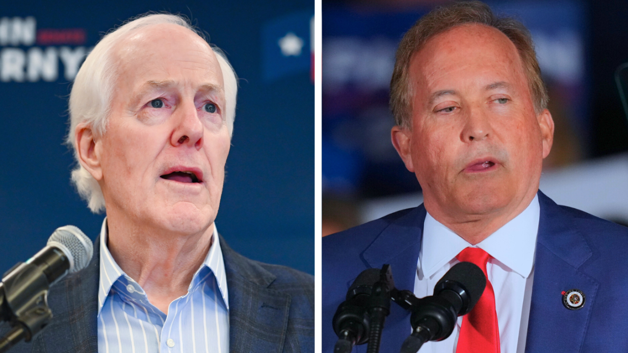 Paxton leads Cornyn in Texas Senate runoff
