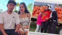 Jonathan Suruy Lopez and his wife, left. Suruy Lopez's wife and children, right.