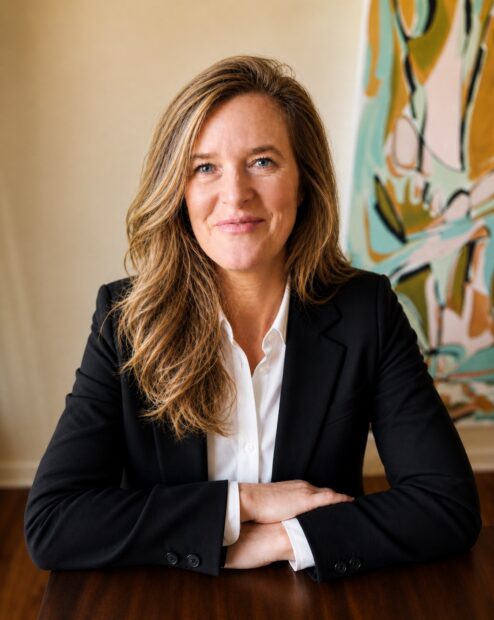 A portrait of nonprofit leader Holly Harrison.