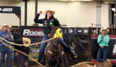 Kelsie Domer battled through the qualifying rounds to emerge victorious in the breakaway at the 2023 Women's Rodeo World Championship.